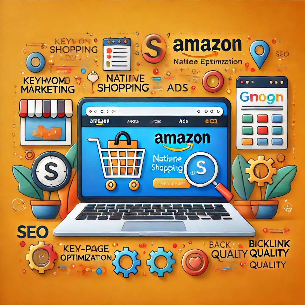 An illustration showing the concept of affiliate marketing with Amazon's Native Shopping Ads